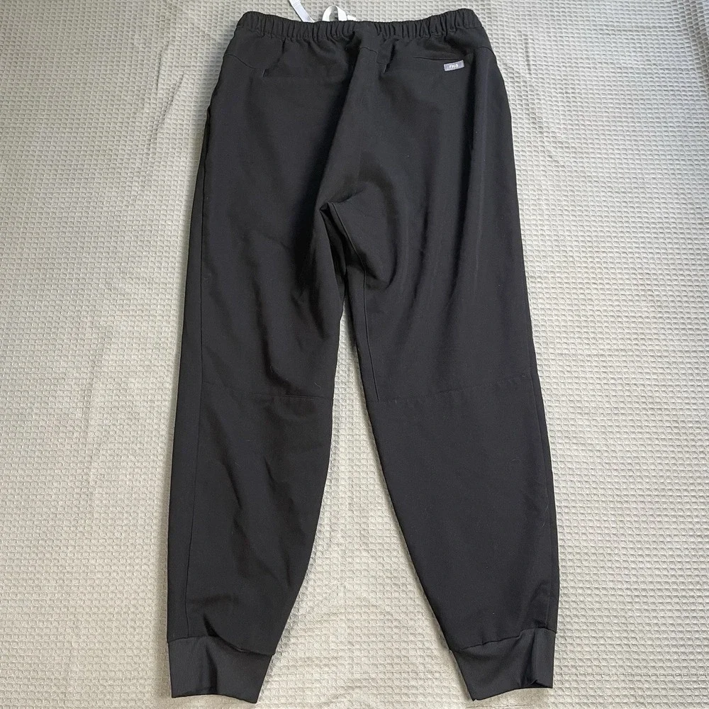 Figs Tansen Jogger Scrub Pants Medium Short M/S Mens Black Stretch